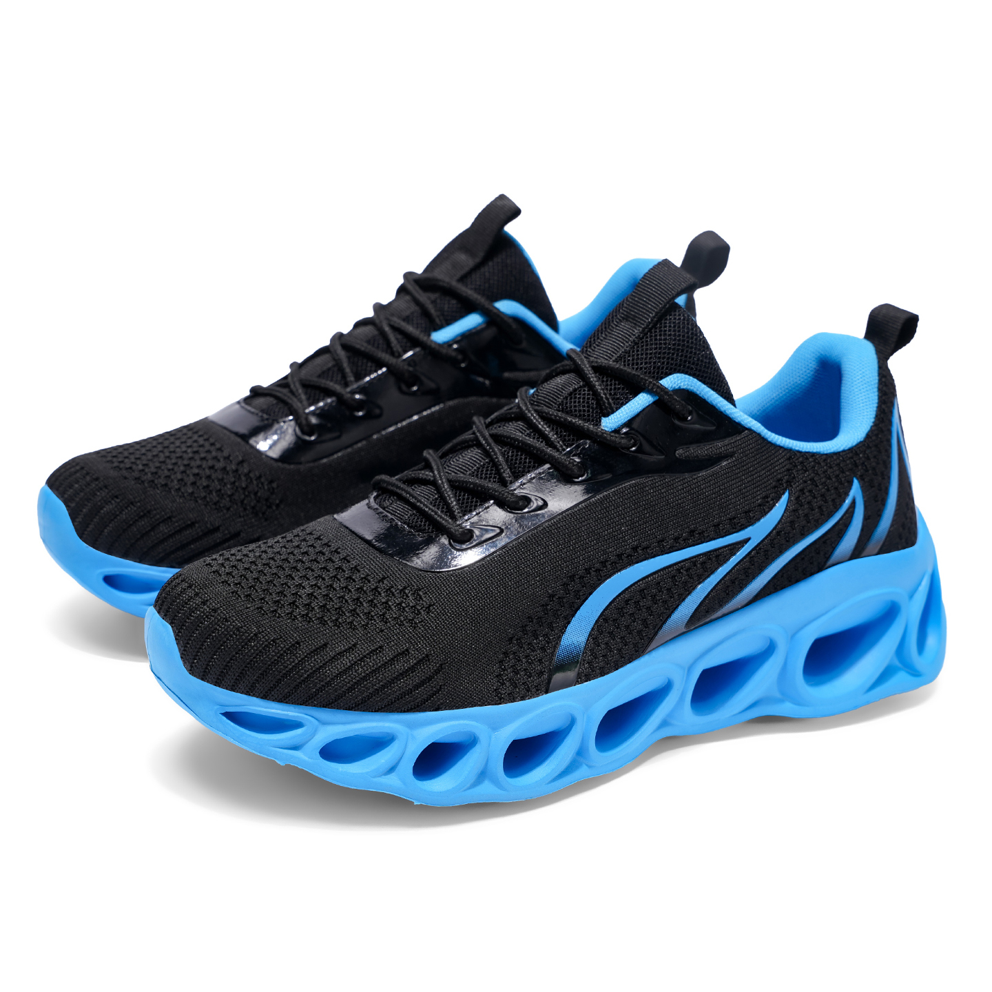 Softsfeel® Men's Relieve Foot Pain Perfect Walking Shoes - Black Blue