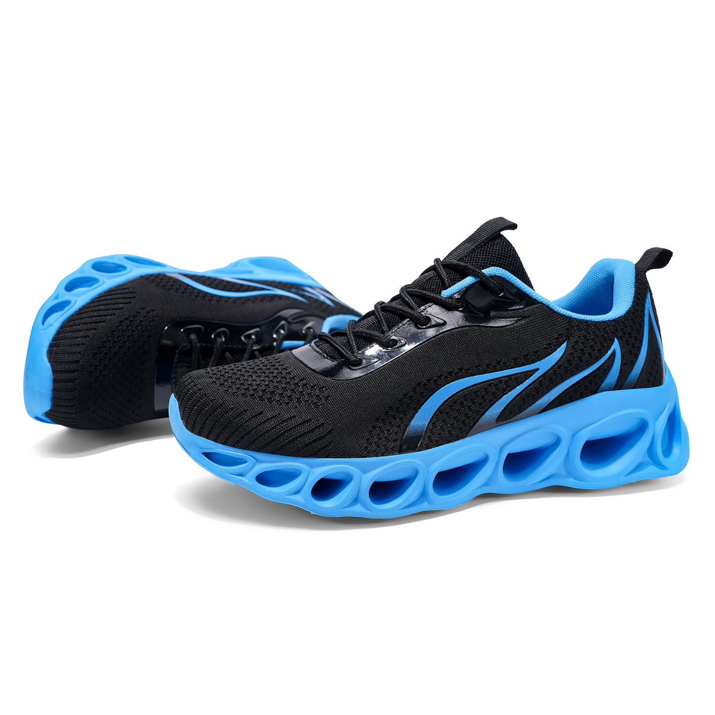 Softsfeel® Men's Relieve Foot Pain Perfect Walking Shoes - Black Blue