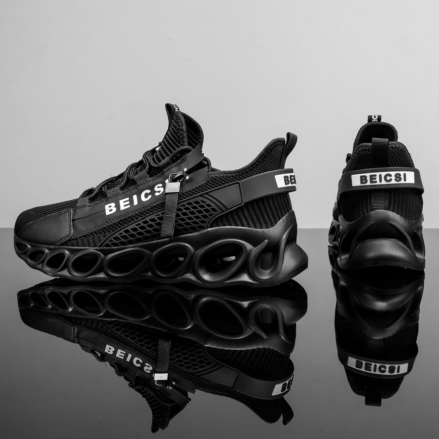 Softsfeel® Women's Side-Zip ComfortFit Walking Shoes - Black