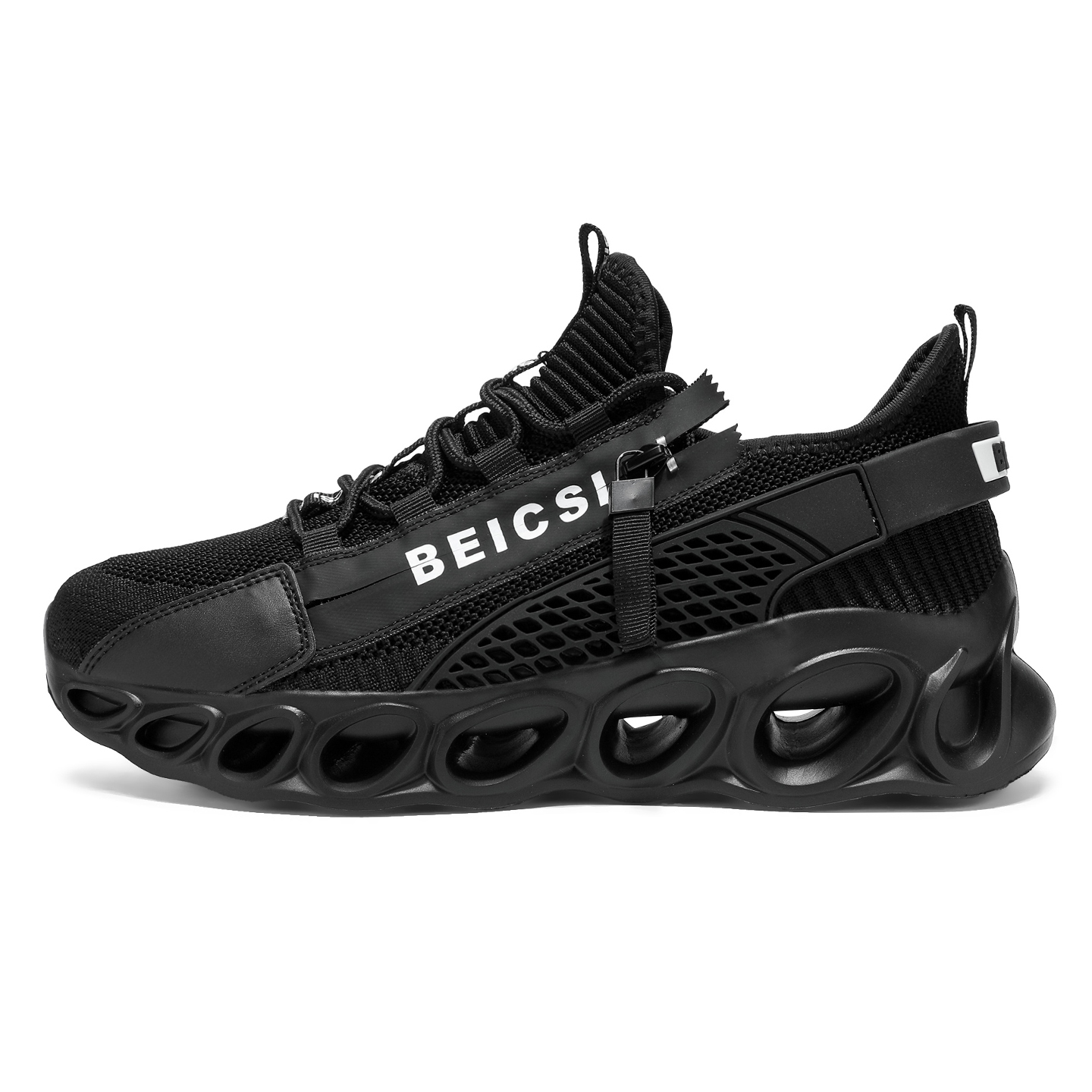 Softsfeel Women's Side-Zip ComfortFit Walking Shoes - Black