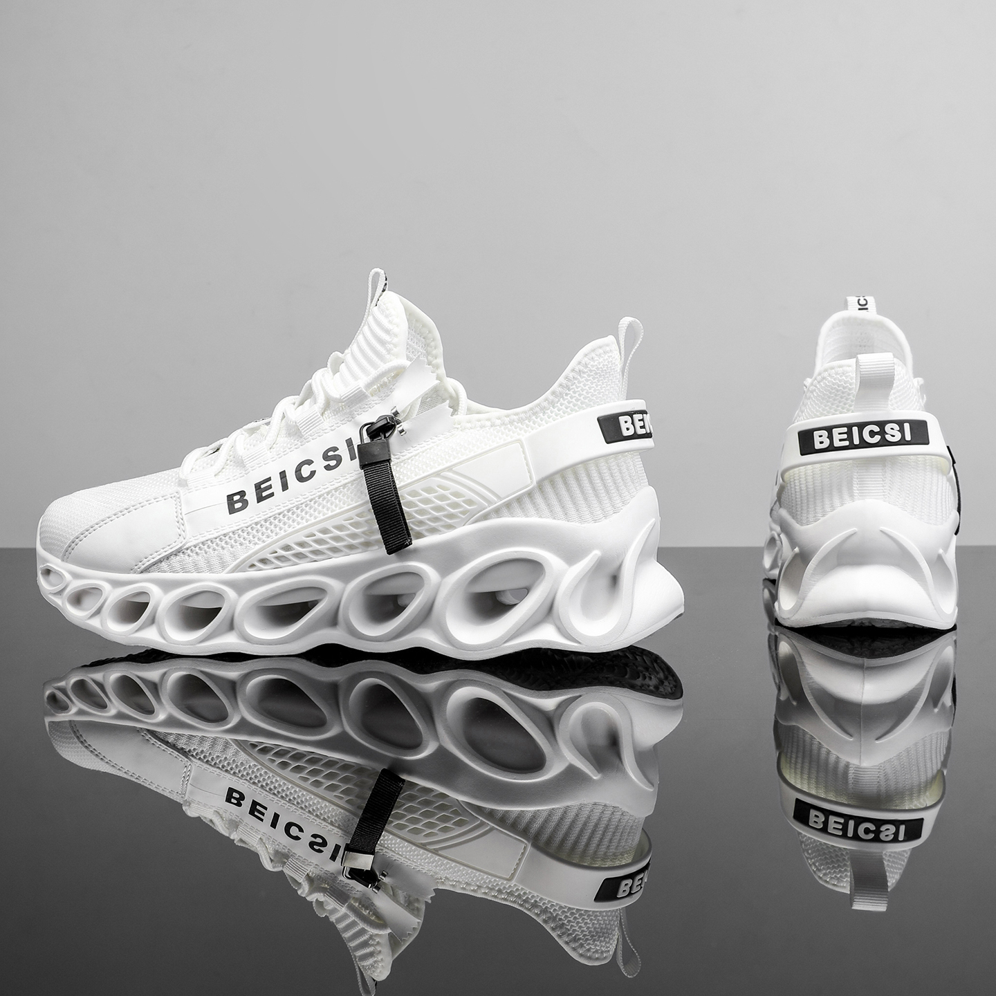 Softsfeel® Men's Side-Zip ComfortFit Walking Shoes - White