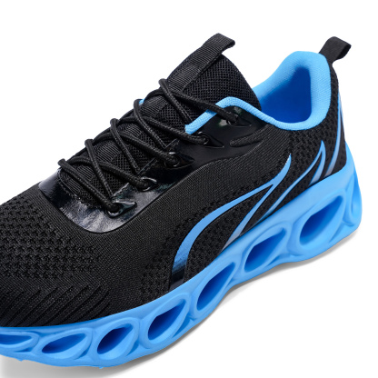 Softsfeel® Men's Relieve Foot Pain Perfect Walking Shoes - Black Blue