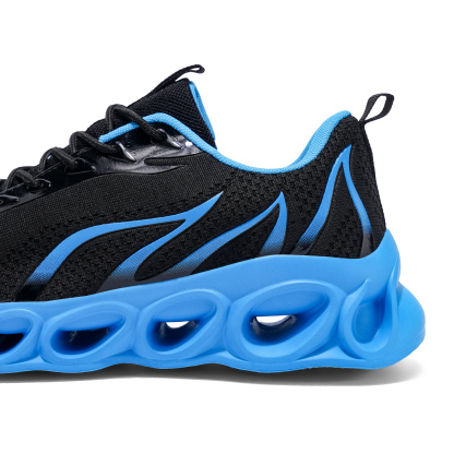 Softsfeel® Men's Relieve Foot Pain Perfect Walking Shoes - Black Blue