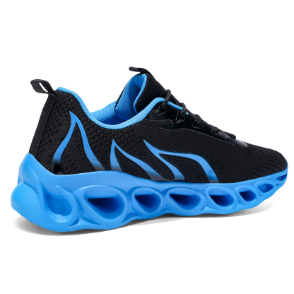 Softsfeel® Men's Relieve Foot Pain Perfect Walking Shoes - Black Blue