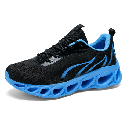 Softsfeel® Men's Relieve Foot Pain Perfect Walking Shoes - Black Blue