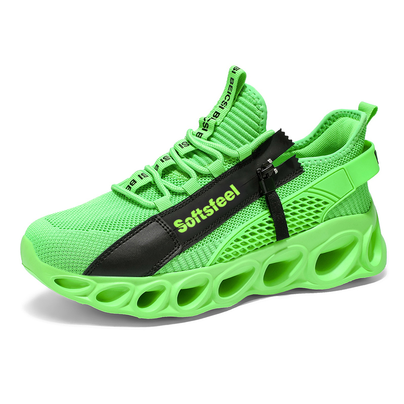 Softsfeel® Men's Side-Zip ComfortFit Walking Shoes - Green