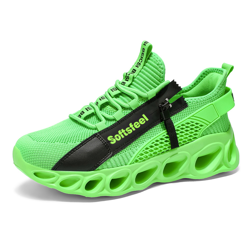 Softsfeel® Men's Side-Zip ComfortFit Walking Shoes - Green