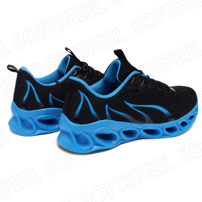 Softsfeel Relieve Foot Pain Perfect Walking Shoes - Black Blue-SOFTSFEEL