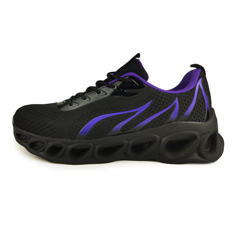 Softsfeel Men's Relieve Foot Pain Perfect Walking Shoes - Black Purple