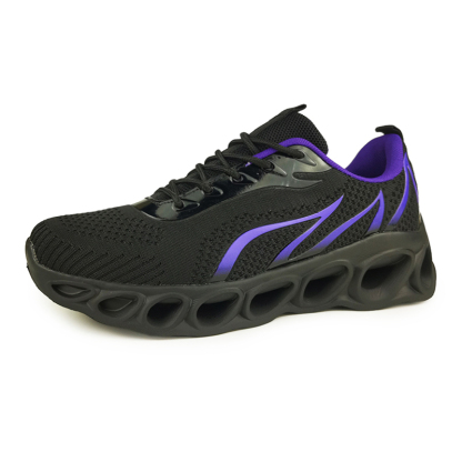 Softsfeel® Men's Relieve Foot Pain Perfect Walking Shoes - Black Purple