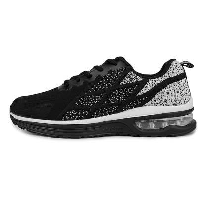 Softsfeel Men's Technology Air Cushion Super Soft Shoes - Black/White-SOFTSFEEL