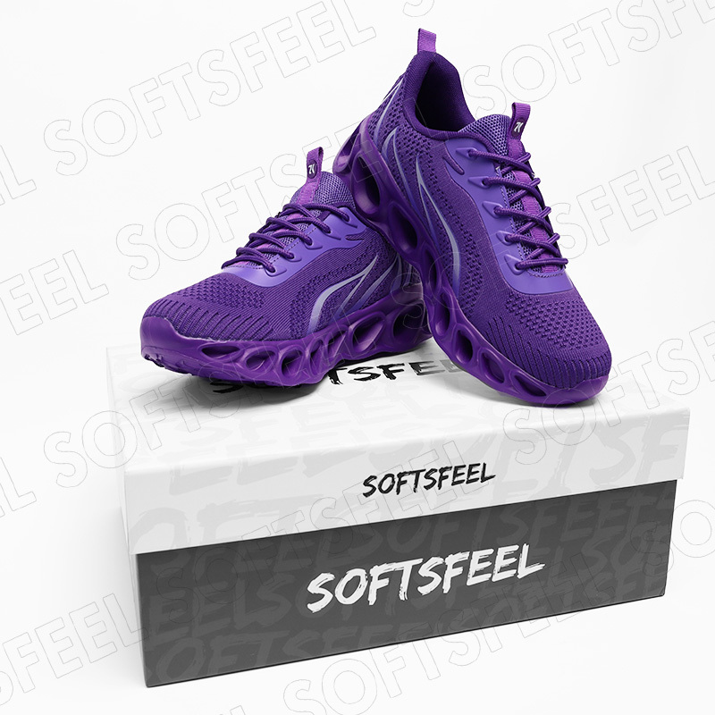 Softsfeel Women's Relieve Foot Pain Perfect Walking Shoes - Purple-SOFTSFEEL