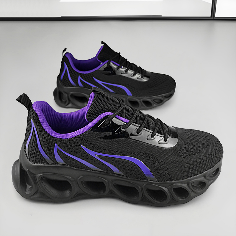 Softsfeel® Men's Relieve Foot Pain Perfect Walking Shoes - Black Purple