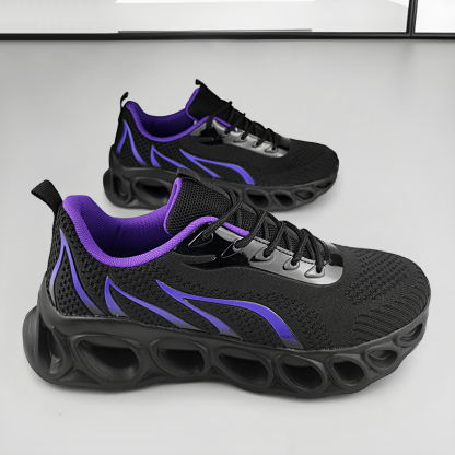 Softsfeel® Men's Relieve Foot Pain Perfect Walking Shoes - Black Purple