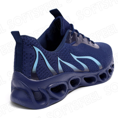 Softsfeel Men's Relieve Foot Pain Perfect Walking Shoes - Dark Blue-SOFTSFEEL