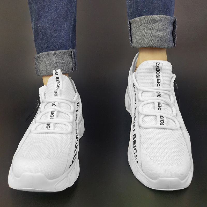 Softsfeel Women's Side-Zip ComfortFit Walking Shoes - White-SOFTSFEEL