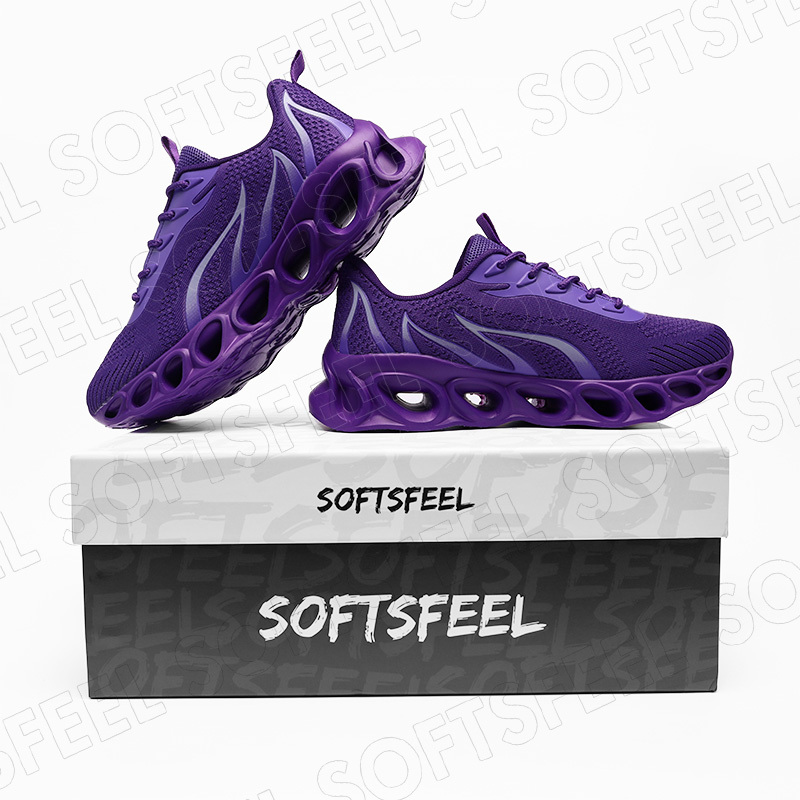 Softsfeel Women's Relieve Foot Pain Perfect Walking Shoes - Purple-SOFTSFEEL