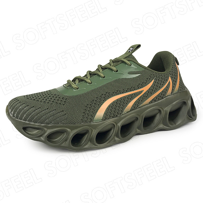 Softsfeel Men's Relieve Foot Pain Perfect Walking Shoes - Army Green-SOFTSFEEL