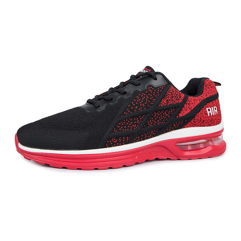 Softsfeel Men's Technology Air Cushion Super Soft Shoes - Black/Red-SOFTSFEEL