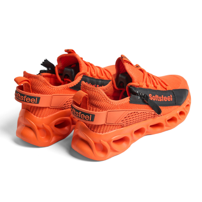 Softsfeel® Men's Side-Zip ComfortFit Walking Shoes - Orange