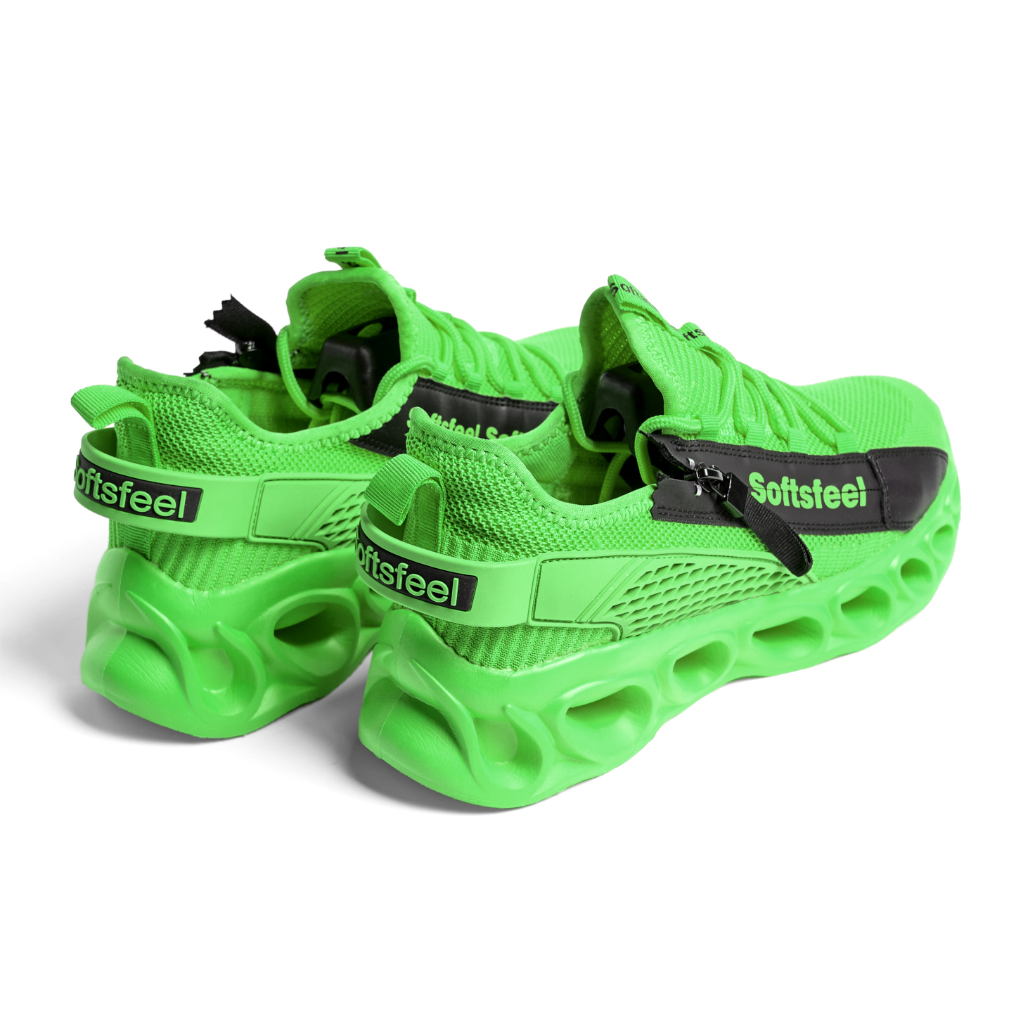 Softsfeel® Men's Side-Zip ComfortFit Walking Shoes - Green