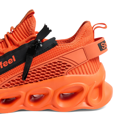 Softsfeel® Men's Side-Zip ComfortFit Walking Shoes - Orange