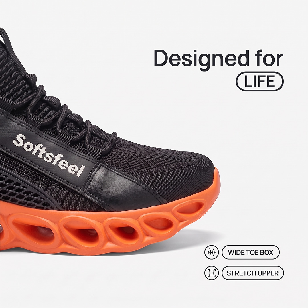 Men's Cloud Wanderer V7 - Black Orange