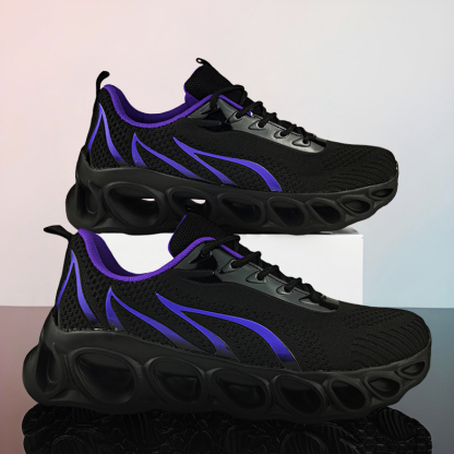Softsfeel® Men's Relieve Foot Pain Perfect Walking Shoes - Black Purple