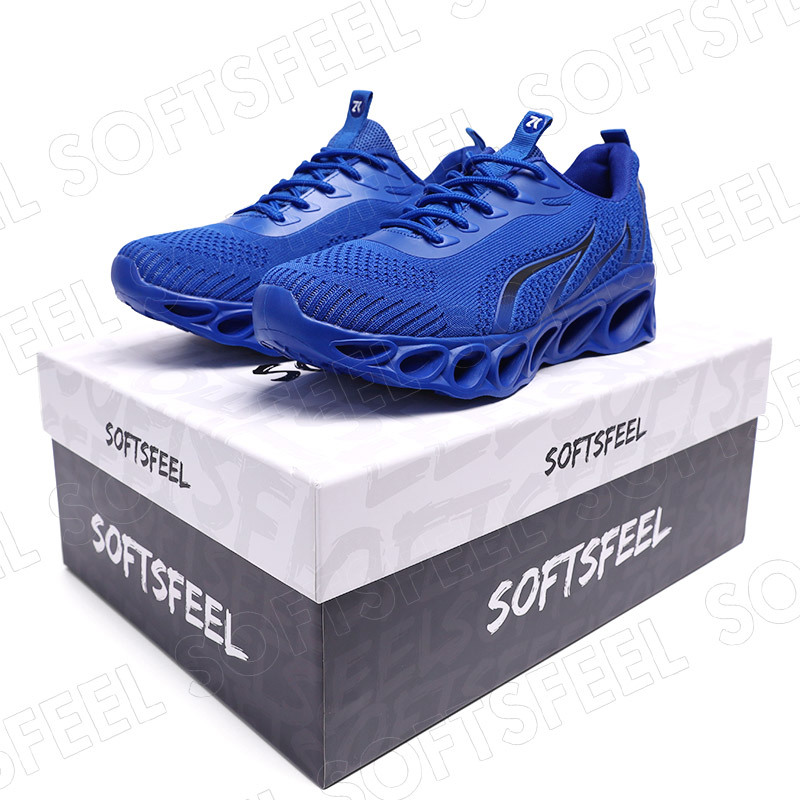 Softsfeel Women's Relieve Foot Pain Perfect Walking Shoes - Blue-SOFTSFEEL