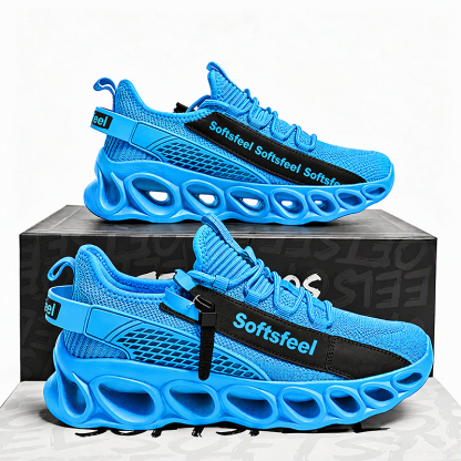 Softsfeel® Men's Side-Zip ComfortFit Walking Shoes - Blue