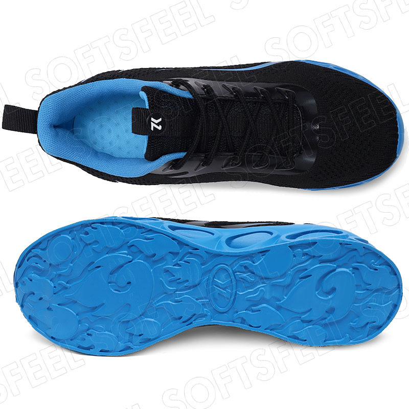 Softsfeel Men's Relieve Foot Pain Perfect Walking Shoes - Black Blue-SOFTSFEEL