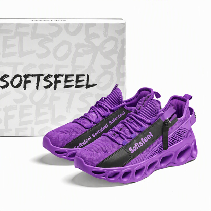 Softsfeel® Men's Side-Zip ComfortFit Walking Shoes - Purple