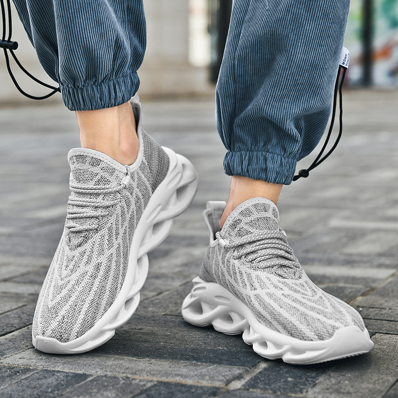 Women's Ortho Stretch Cushion Shoes - Gray-SOFTSFEEL