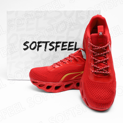 Softsfeel Women's Relieve Foot Pain Perfect Walking Shoes - Red-SOFTSFEEL