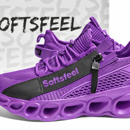 Softsfeel® Men's Side-Zip ComfortFit Walking Shoes - Purple