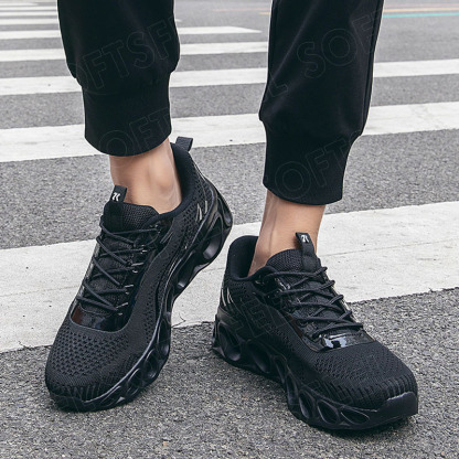 Softsfeel Men's Relieve Foot Pain Perfect Walking Shoes - Black-SOFTSFEEL