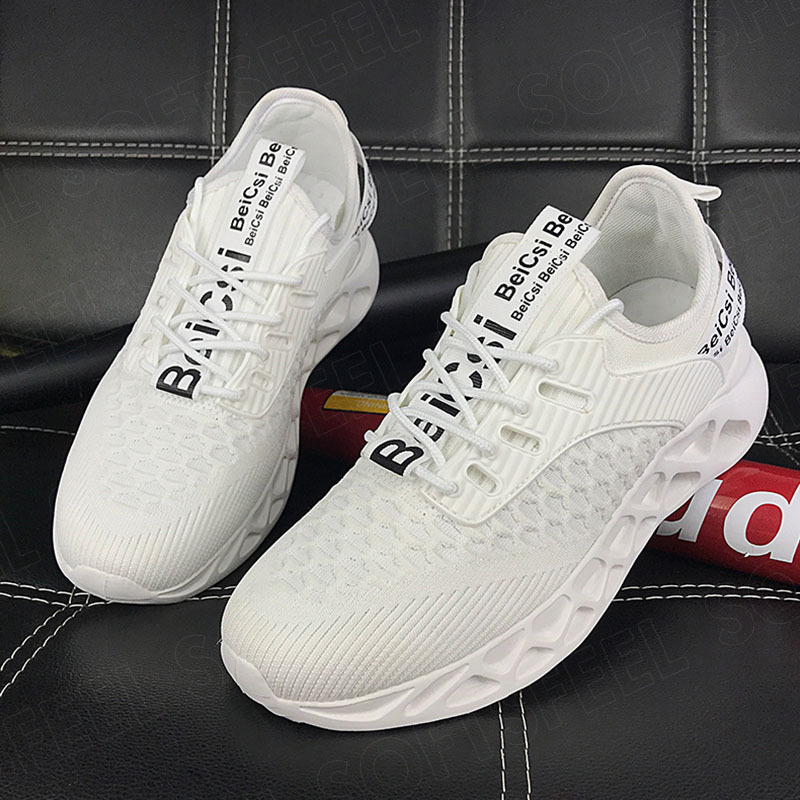 Softsfeel Men's AirCushion Shoes - White-SOFTSFEEL