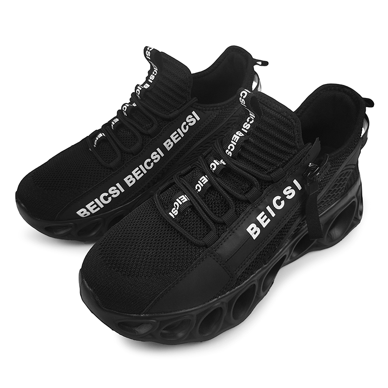 Softsfeel Women's Side-Zip ComfortFit Walking Shoes - Black-SOFTSFEEL