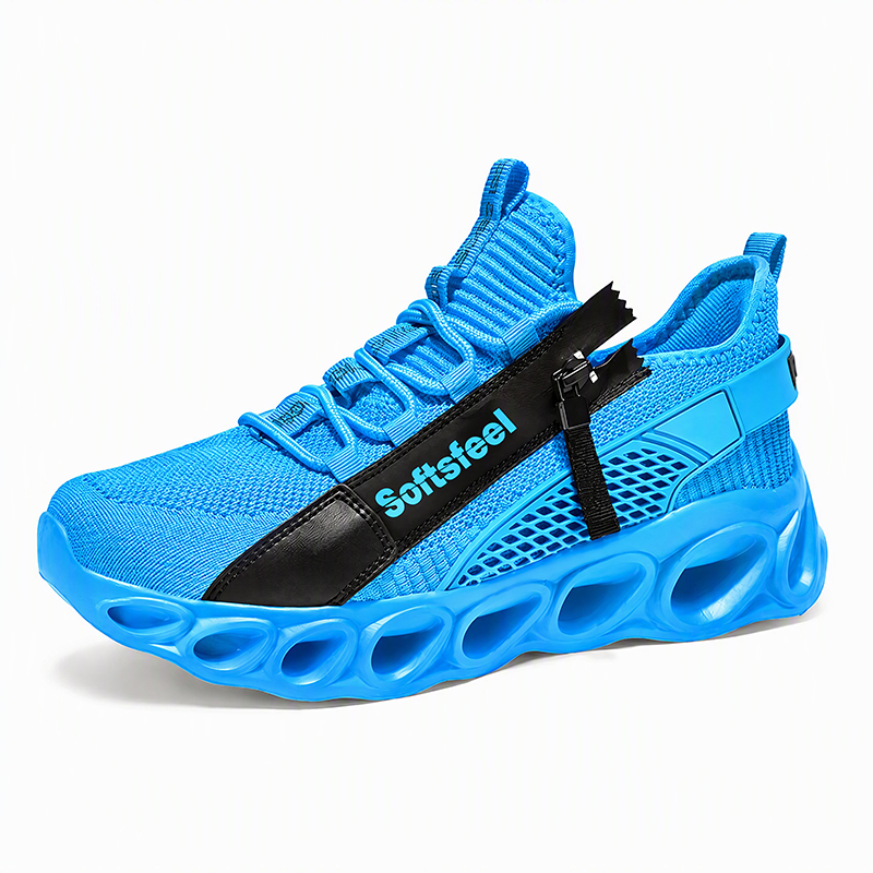 Softsfeel® Men's Side-Zip ComfortFit Walking Shoes - Blue
