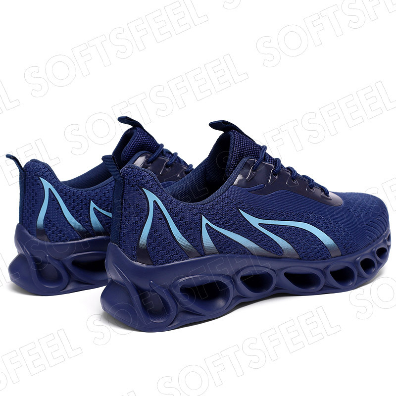 Softsfeel Men's Relieve Foot Pain Perfect Walking Shoes - Dark Blue-SOFTSFEEL