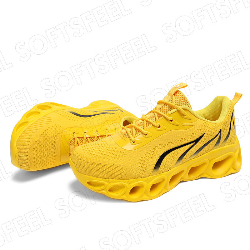 Softsfeel Men's Relieve Foot Pain Perfect Walking Shoes - Yellow-SOFTSFEEL