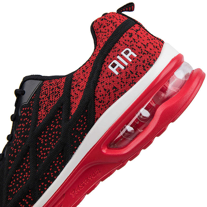 Softsfeel Women's Technology Air Cushion Super Soft Shoes - Black/Red-SOFTSFEEL