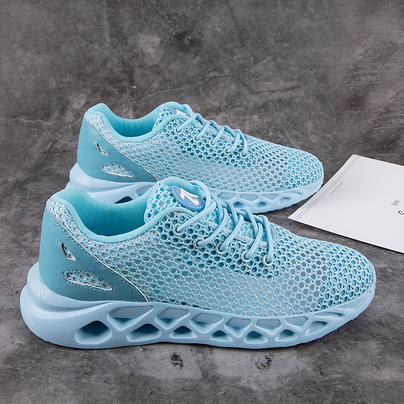 Softsfeel Men's Relieve Foot Pain Perfect Cushioning Walking Shoes-Sky Blue-SOFTSFEEL