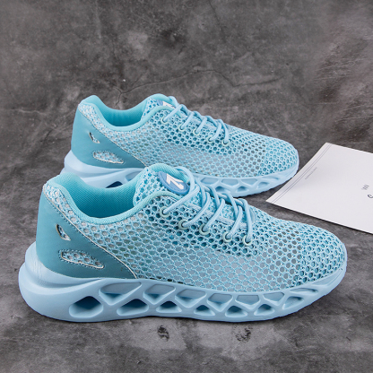 Softsfeel Men's Relieve Foot Pain Perfect Cushioning Walking Shoes-Sky Blue-SOFTSFEEL
