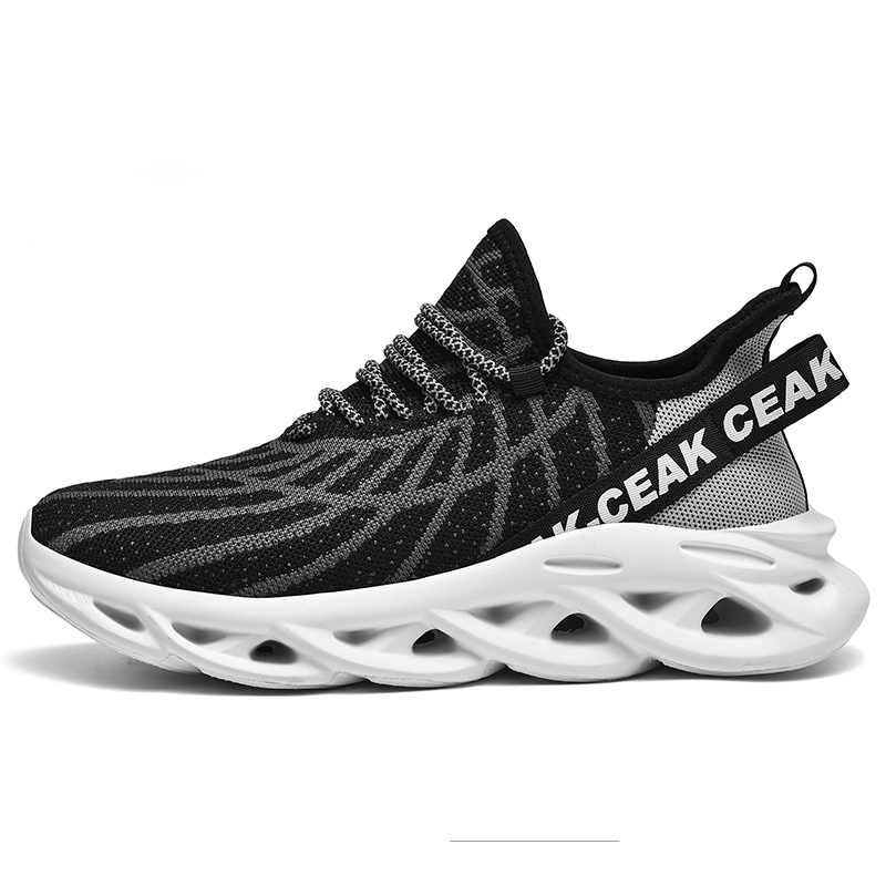 Women's Ortho Stretch Cushion Shoes - Black Gray-SOFTSFEEL