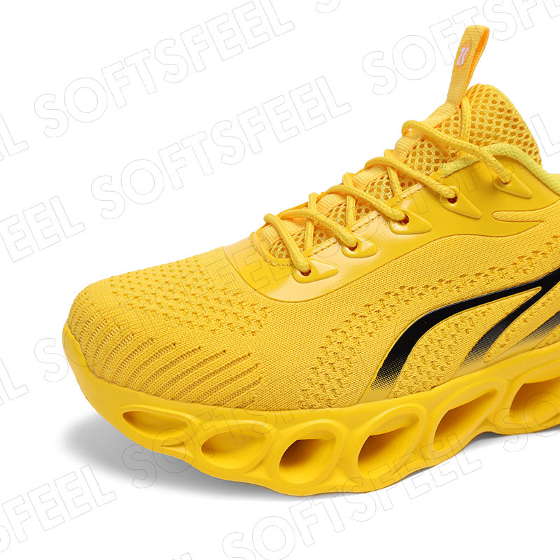 Softsfeel Men's Relieve Foot Pain Perfect Walking Shoes - Yellow-SOFTSFEEL