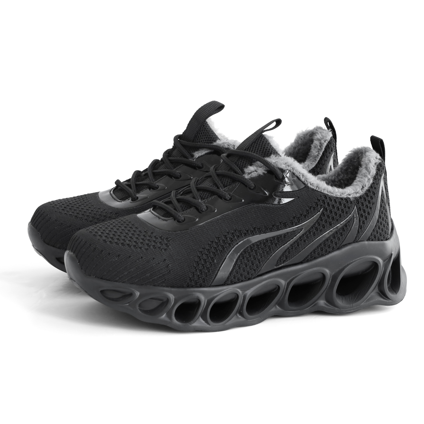 Softsfeel Men's Winter Relieve Foot Pain Perfect Walking Shoes - Black-SOFTSFEEL