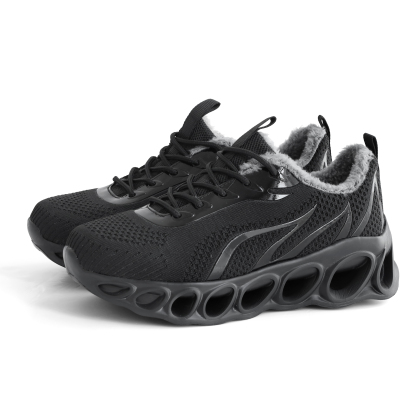 Softsfeel Men's Winter Relieve Foot Pain Perfect Walking Shoes - Black-SOFTSFEEL