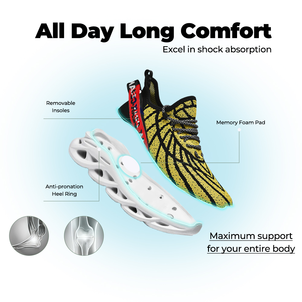 Softsfeel® Women's Cloud Strider V1 - Black Yellow