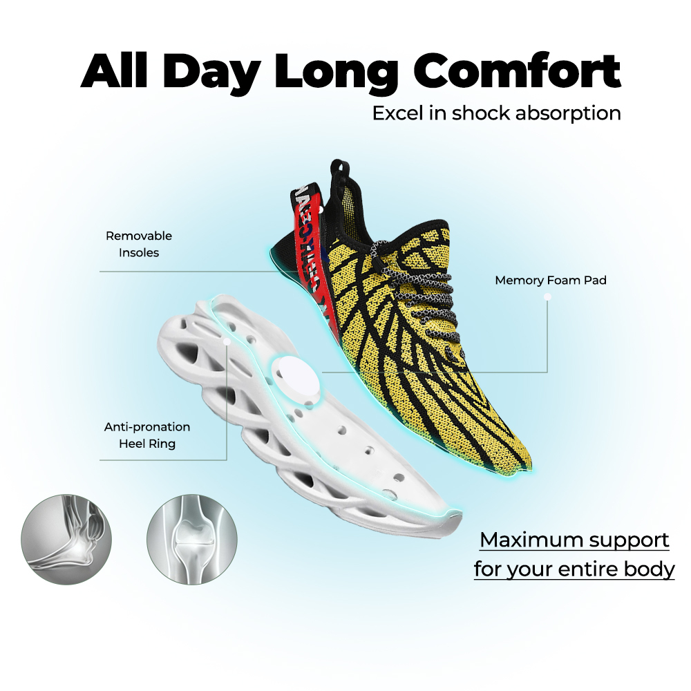 Softsfeel® Women's Cloud Strider V1 - Black Yellow